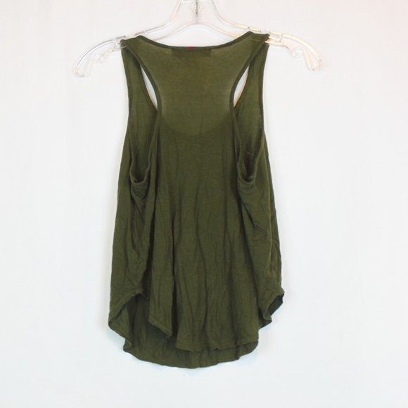 Kali Reve Los Angeles Olive Green Boho Graphic Tank Top - Picture 2 of 4
